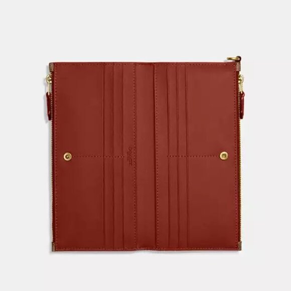 Coach Double Zip Wallet In Signature Canvas - Picture 3 of 10